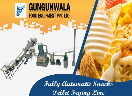 Fully Automatic Snacks Pellet Frying Line