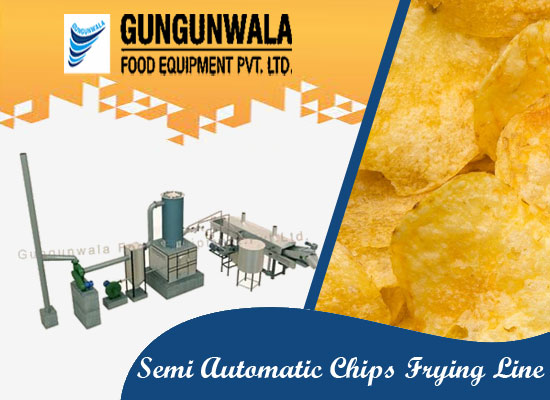Semi Automatic Chips Frying Line